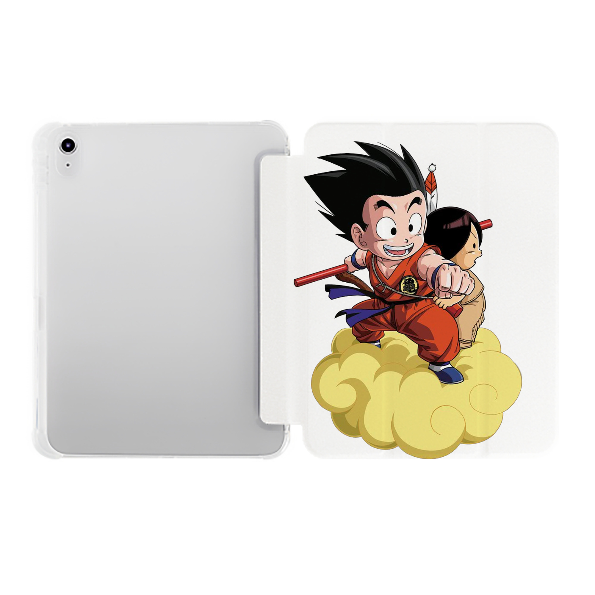 （画像用） ドラゴンボール 孫悟空（そん ごくう）Son Goku カカロット DRAGON BALL Kakarotto IPad ケース ペン収納付き 三つ折りスタンド PUレザー×シリコン 対応機種9.5/10.5/10.9インチ